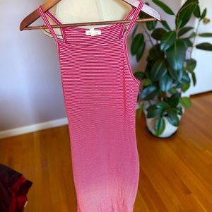 Silence + Noise Red Midi dress